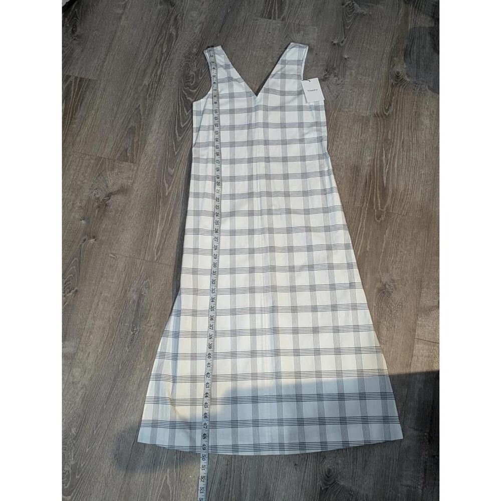 Theory Spring Plaid Deep V Maxi - Picture 7 of 7